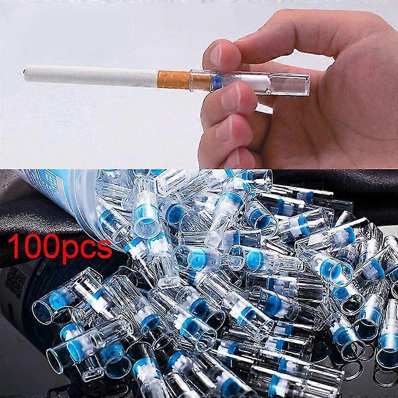 (Y)100pcs Disposable Tar Filter Cleaning Cigarette Smoking Reduction Filtration