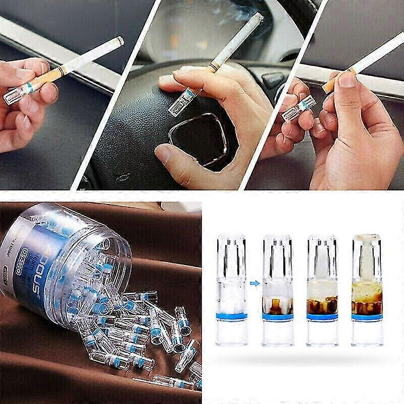 (Y)100pcs Disposable Tar Filter Cleaning Cigarette Smoking Reduction Filtration