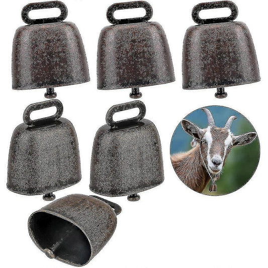 (Y)6 Piece Cow Bell, Sheep Cow Bells Pasture Bells, Copper Bells Cattle Bronze Bell