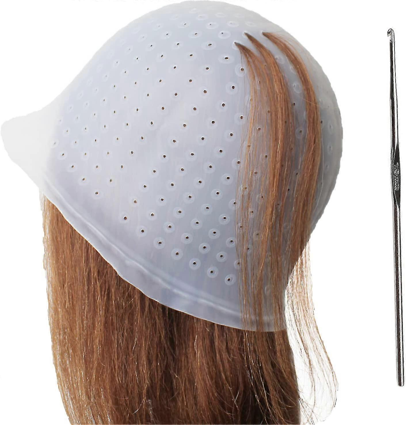 (Y)Silicone Highlighting Cap, Highlighting Cap And Hook, Hair Dye Cap, Hair Frosting Cap, Highlighting Frosting Cap