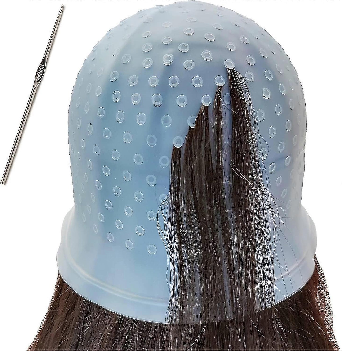 (Y)Silicone Highlighting Cap, Highlighting Cap And Hook, Hair Dye Cap, Hair Frosting Cap, Highlighting Frosting Cap