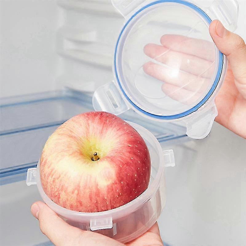 (Y)4pcs Reusable Food Saver Box Tomato Garlic Onion Lemon Keeper Refrigerator Clear Box Vegetable Fruit Holder