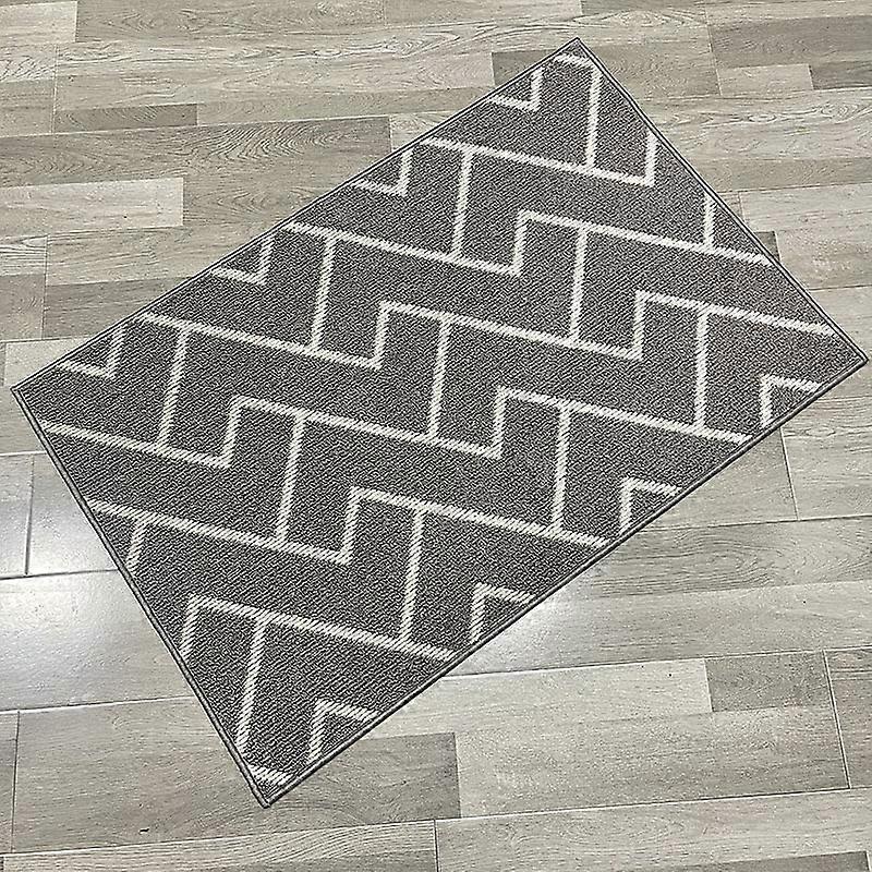 (Y)Indoor Doormat,Front Back Door Mat Rubber Backing Non Slip Door Mats,20"x31.5" Low-Profile Absorbent Resist Dirt Entryway Doormat (Grey)