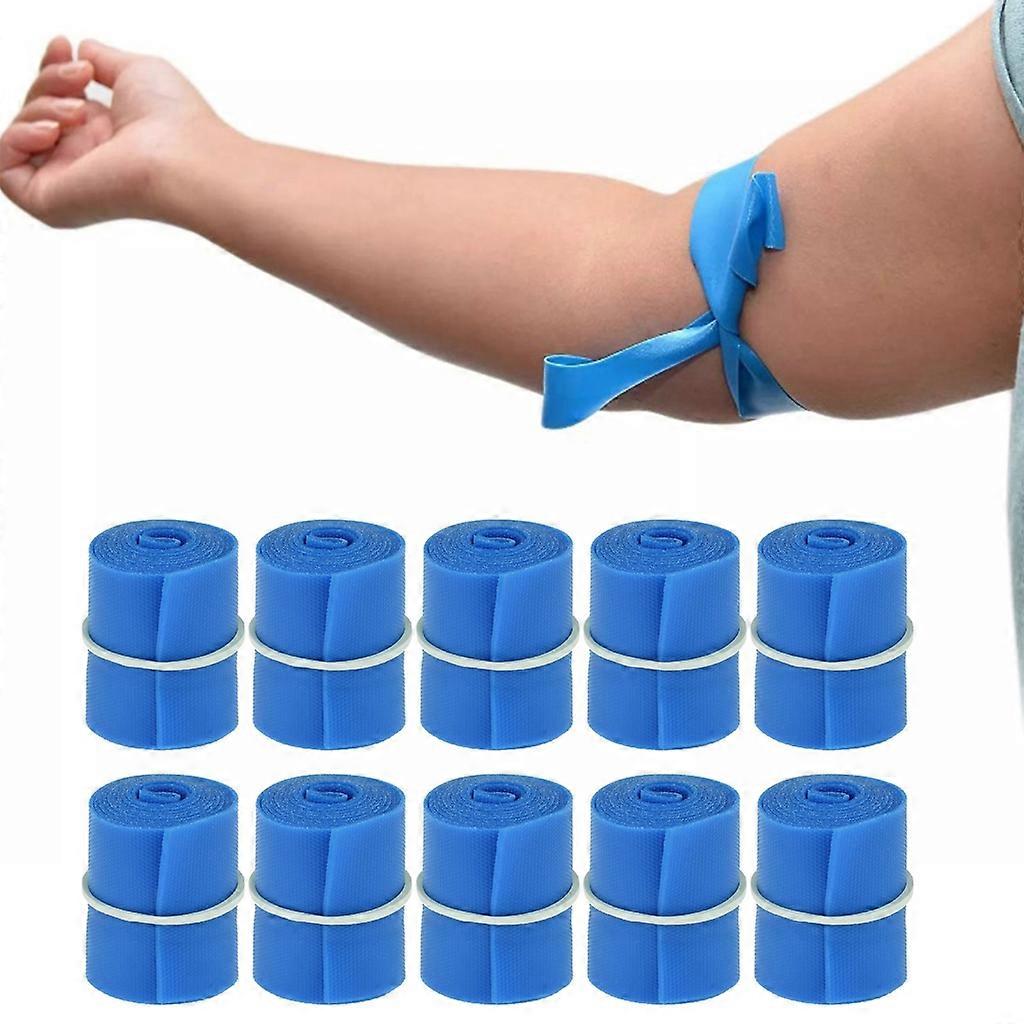 (Y)10 Rolls Disposable-Tourniquets Elastic TPE-Tourniquets First-Aid Tourniquets