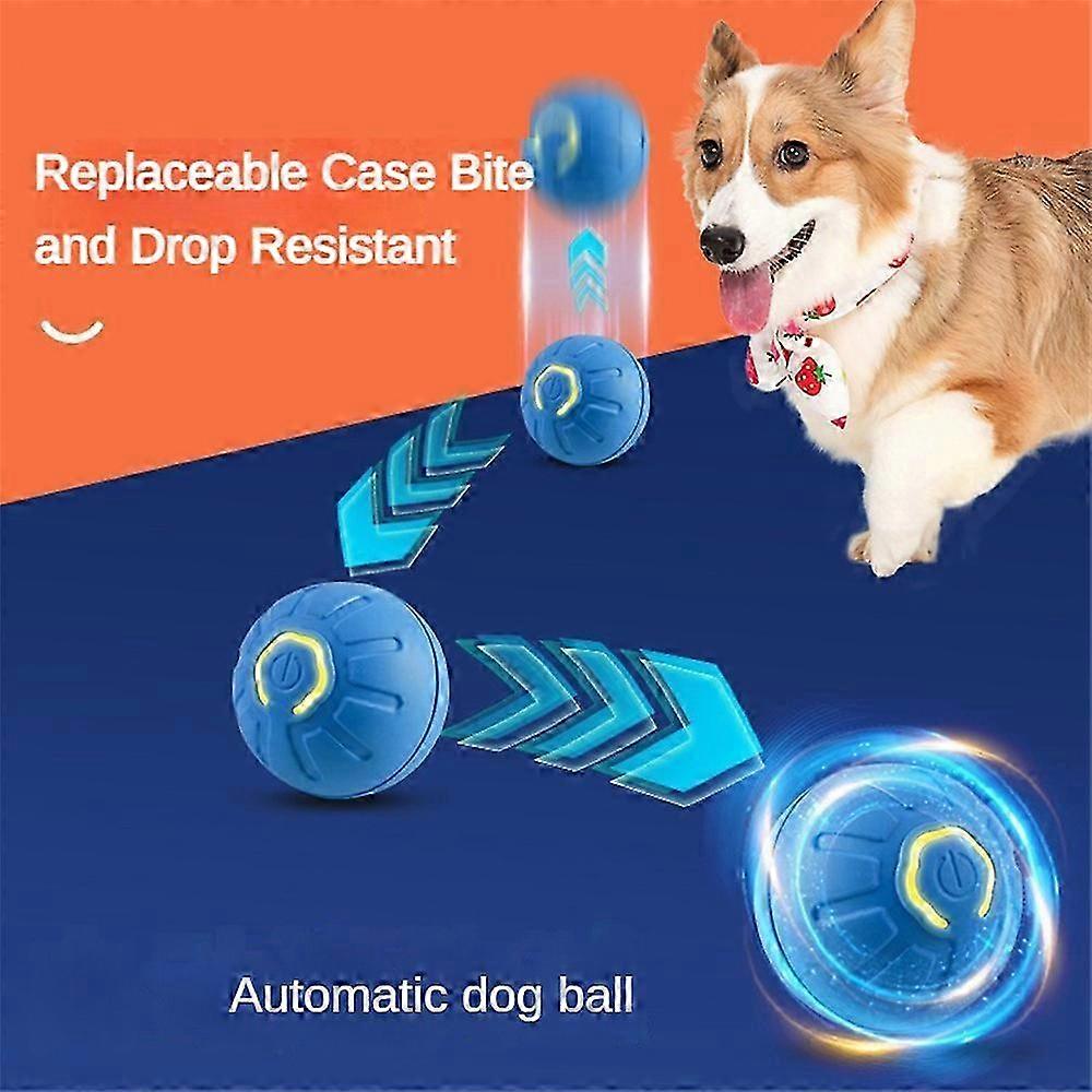 (Y)Smart Dog Toy Ball Electronic Interactive Pet Toy Moving Ball USB Automatic Moving Bouncing for Puppy Birthday Gift Cat