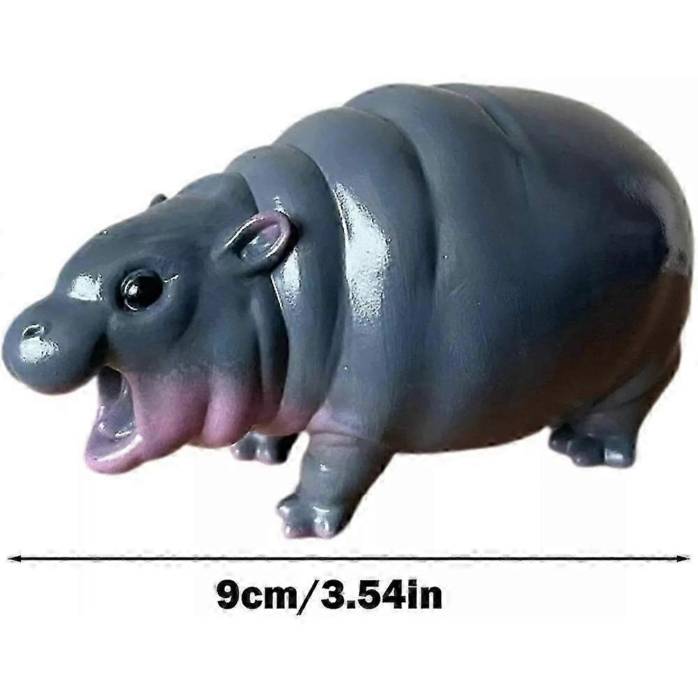 (Y)Moo Deng Toy ,Moo Deng Hippo,Bouncy Pork Pygmy Hippo Statue,Hippo Resin Figurine