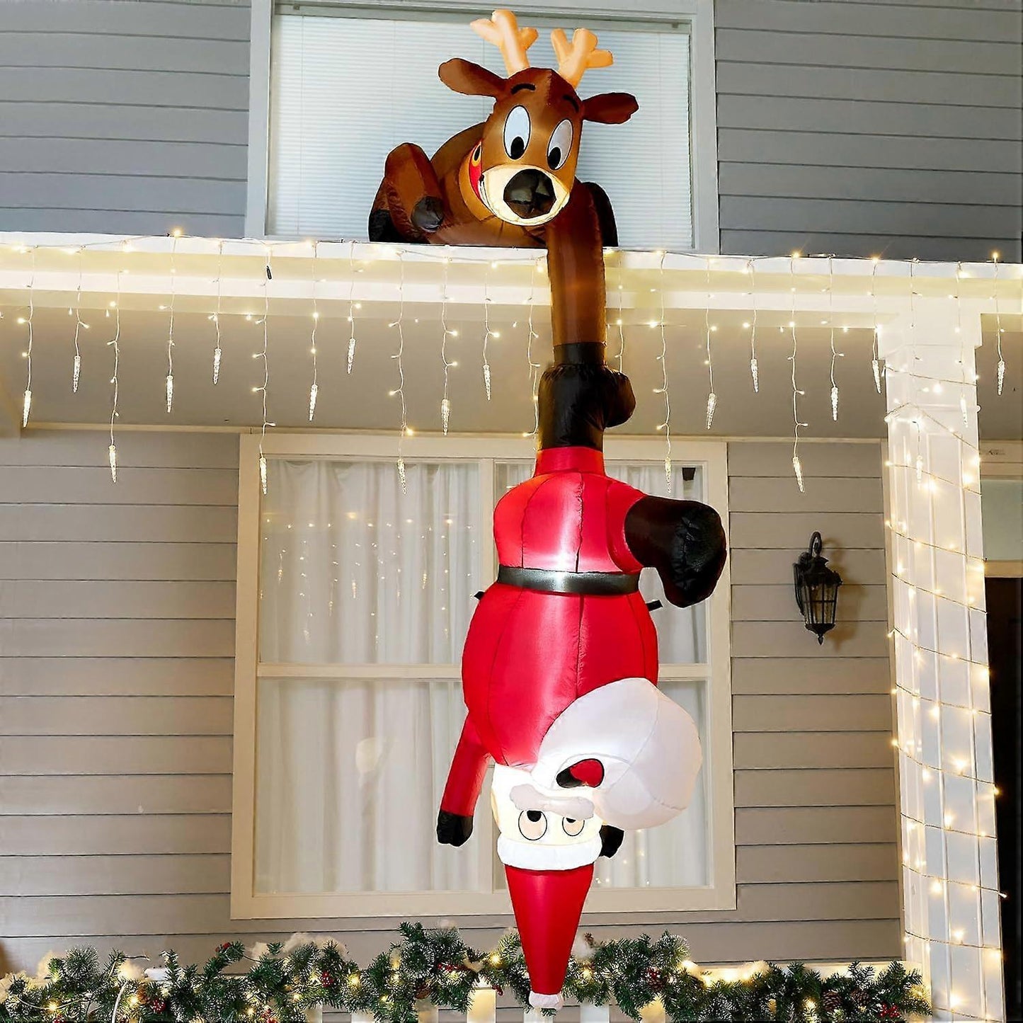 (Y)8 FT Hanging Christmas Inflatables Decoration, Christmas Inflatable Reindeer and