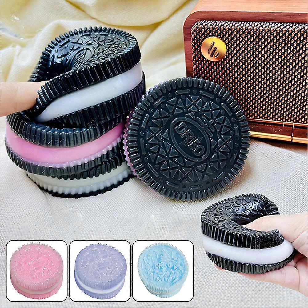 (Y)Fun Oreo Cookie Stress Toy - Soft Squishy Food Biscuit for Sensory Play, Stress Relief Fidget Toy for Kids & Adults