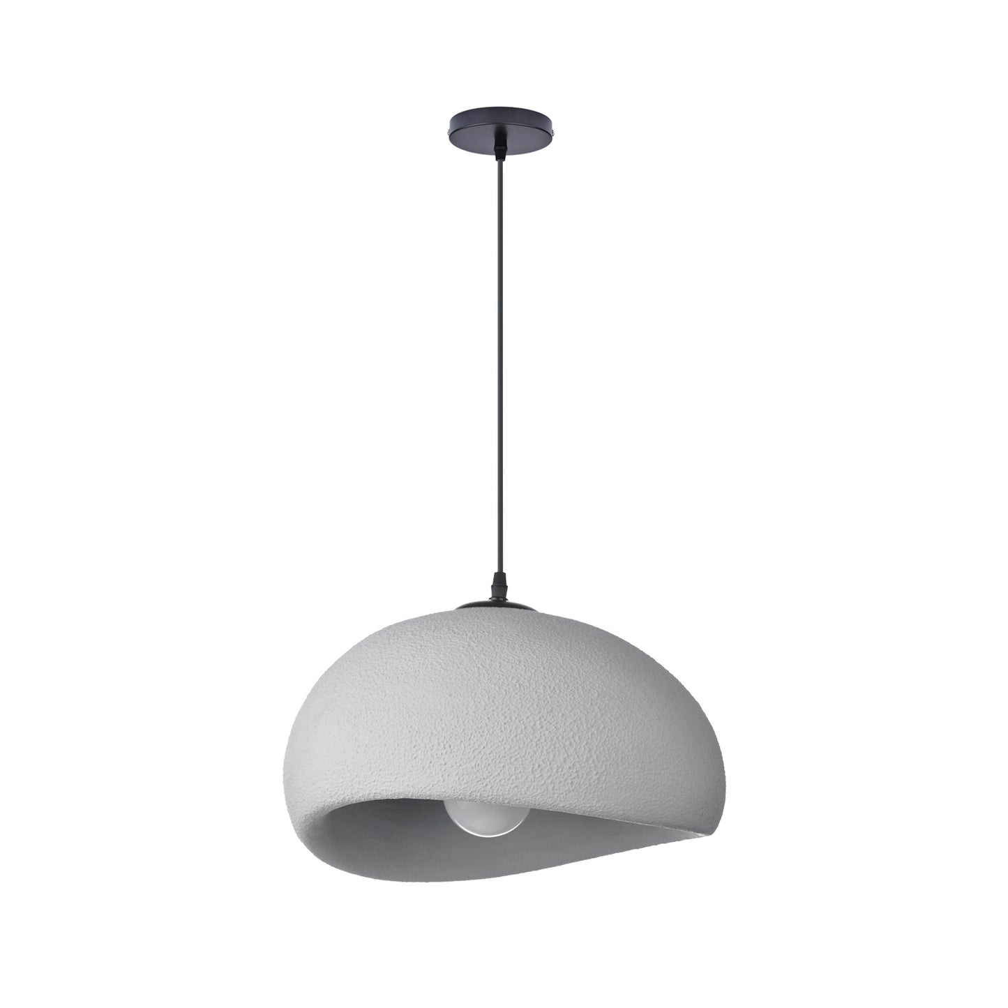 (M) Wabi Sabi Pendant Lighting Polystyrene Gray Chandelier Hanging Light Fixture for Dining Room Hall