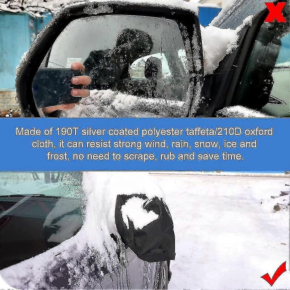 (Y)1 Pair Car Side Mirror Snow Cover, Mirror Frost Protection Cover, Car Mirror Protective Snow Cover