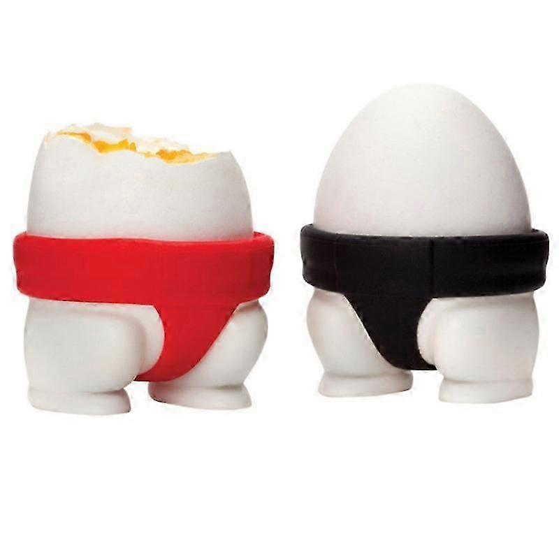 (Y)2 Piece Egg Cup Silica Gel Egg Cup Sumo Egg Cup Set Child Egg Cup, 6 * 5.5 * 4cm