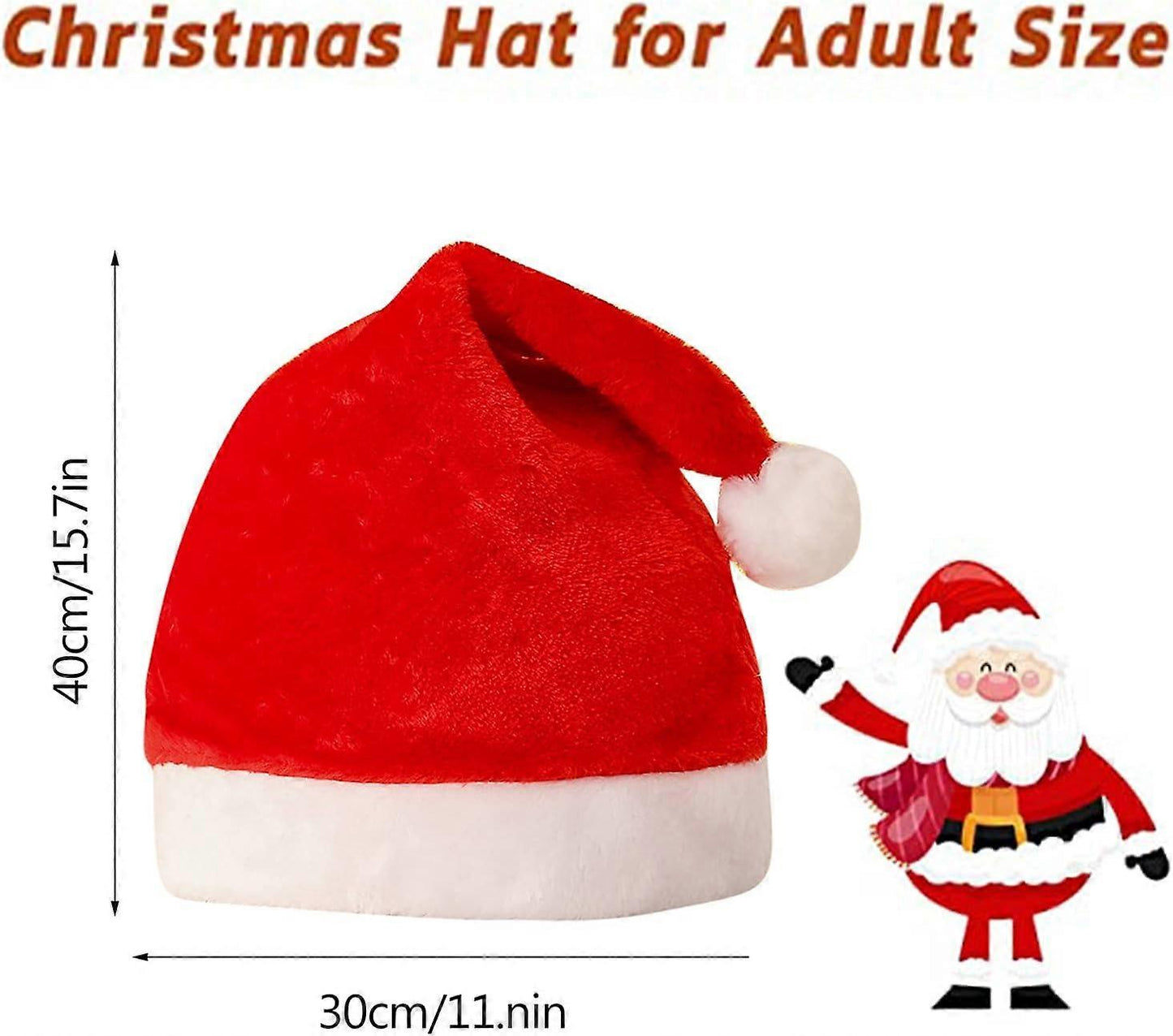 (Y)4pcs Unisex Christmas Hat Winter Knitted Crochet Beanie Santa Hat for Women Men Soft