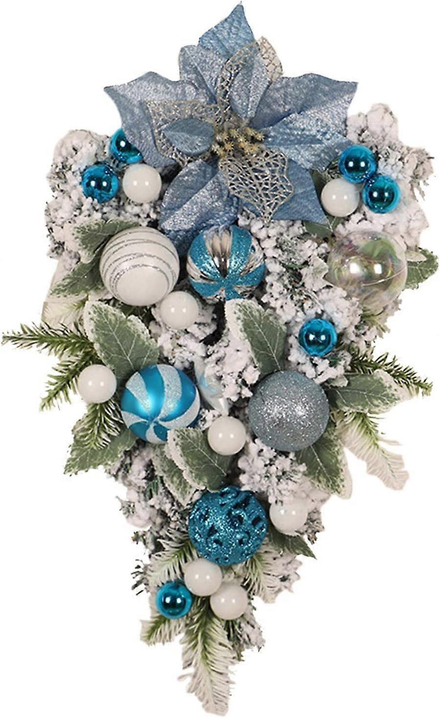 (Y)Christmas Swags and Wreaths Christmas Wreath Outdoor Winter Wreaths, Blue Ball