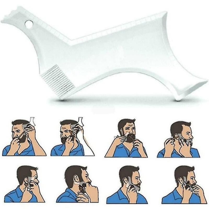 (Y)Men Beard Template Stylingtool Double Sided Beard Shaping Comb Beauty Tool Shaving Hair Removal Razor Tool For