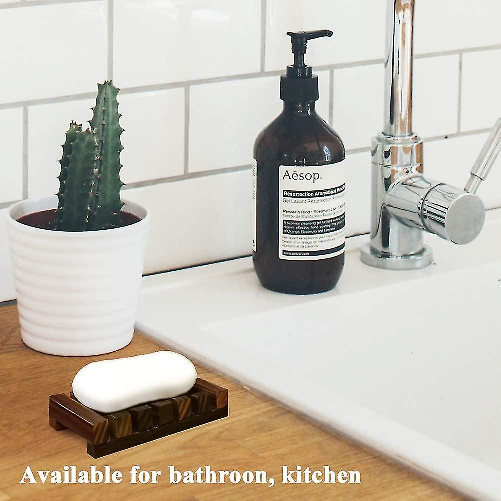 (Y)3 Pieces Soap Dish Wooden Shower Handmade Soap Holder Wooden Soap Holder For Kitchen Bathroom, Sisal Soap