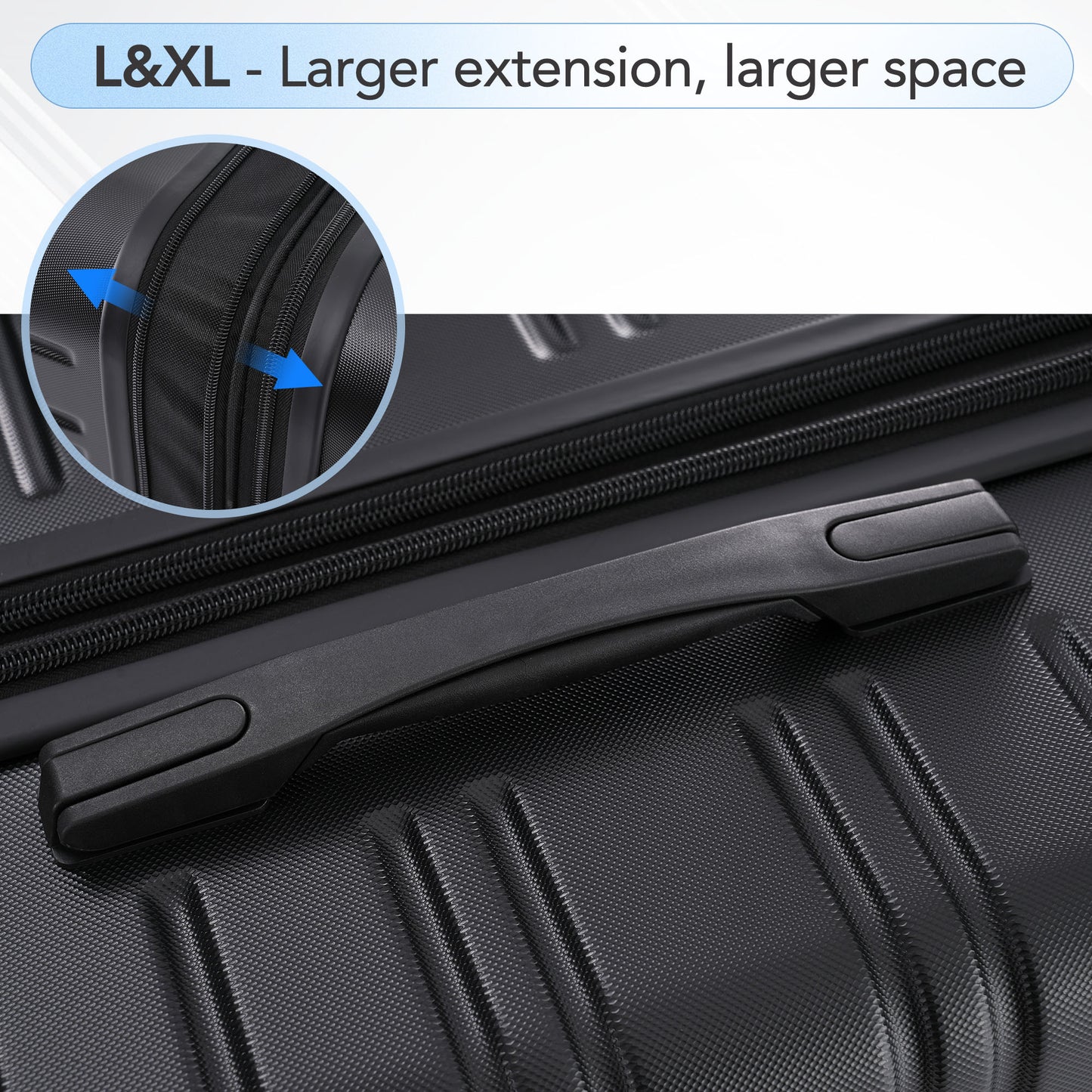 (Z)M-L-XL Set High-Quality ABS Suitcase Set - Robust 3-Piece Travel Collection For Stylish and Safe Journeys