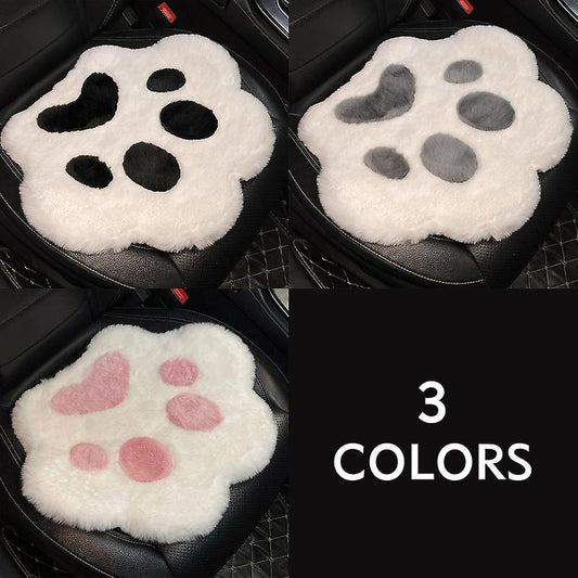 (Y)50x43cm Fluffy Plush Home Car Seat Cushion Cover Mat Cute Cat Claw Sofa Chair Pad Faux Rabbit Fur Seat Pad Car Interior Women