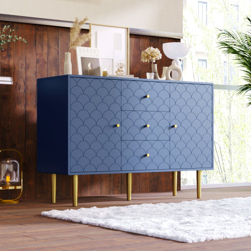 Chest of drawers with 2 doors and 3 drawers, adjustable shelf, for living room bedroom