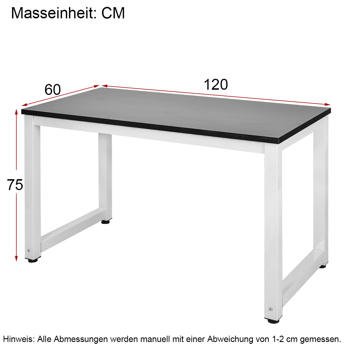 (Z)Modern simple metal computer desk desk home desk PC desk - 120x75cm