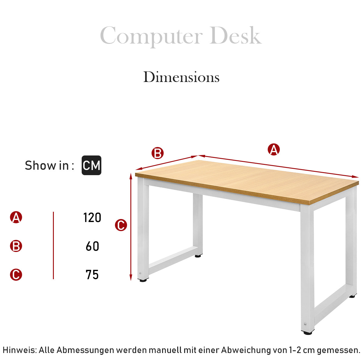 (Z)Extra Large Storage Space Modern Gaming Table Study Writing Desk Laptop Table White Desk