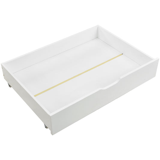 (Z)Elegant White MDF Drawers With Castors Drawer - 2 Drawers Easy To Assemble