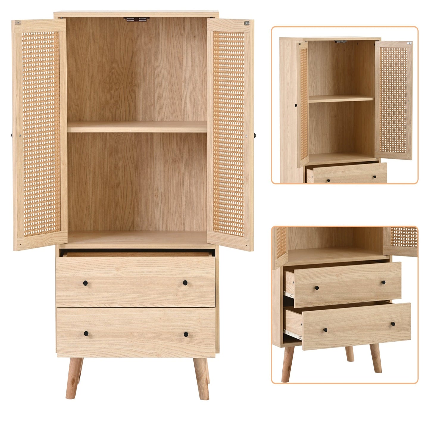 60 cm Wide Dining Room Sideboard with Doors and Drawers