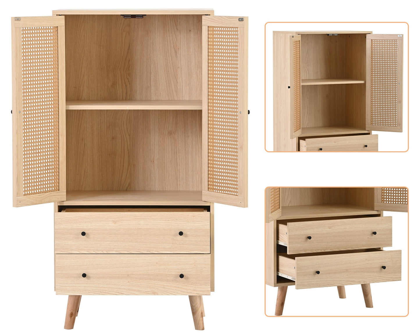 60 cm Wide Dining Room Sideboard with Doors and Drawers