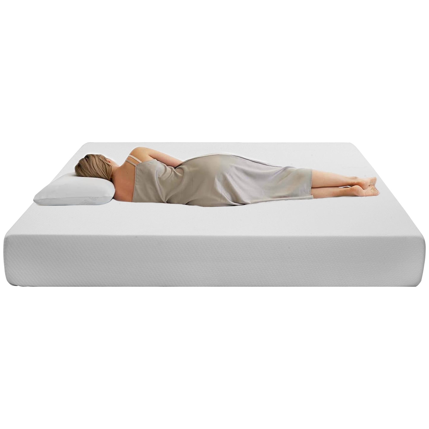 (Z)Mattress Comfortable Bedspread with Anti-Slip Particles and Handles Oeko-Tex Certified Ergonomic Breathable and Durable Hardness H3 90x200cm