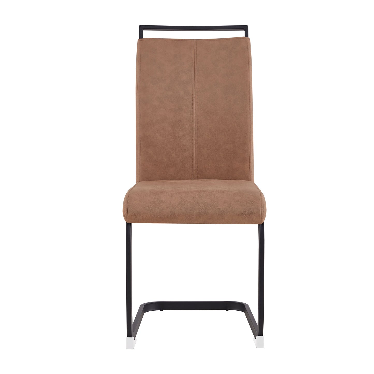 Contemporary 4-Piece Dining Chairs,Elegant Design, Water-Resistant, High-Back with Technofabric, Brown