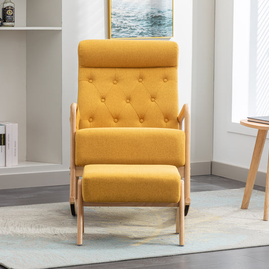 Cozy Living Room Rocking Chair with Ottoman for Ultimate Relaxation