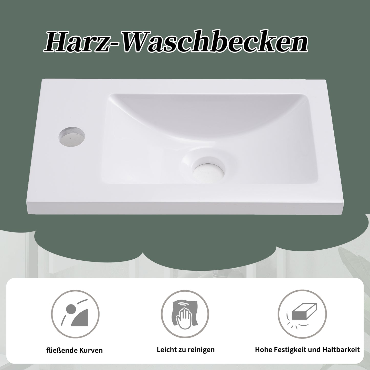 （Z）Bathroom furniture washbasin with vanity Vanity unit Vanity unit hanging Small guest bathroom furniture