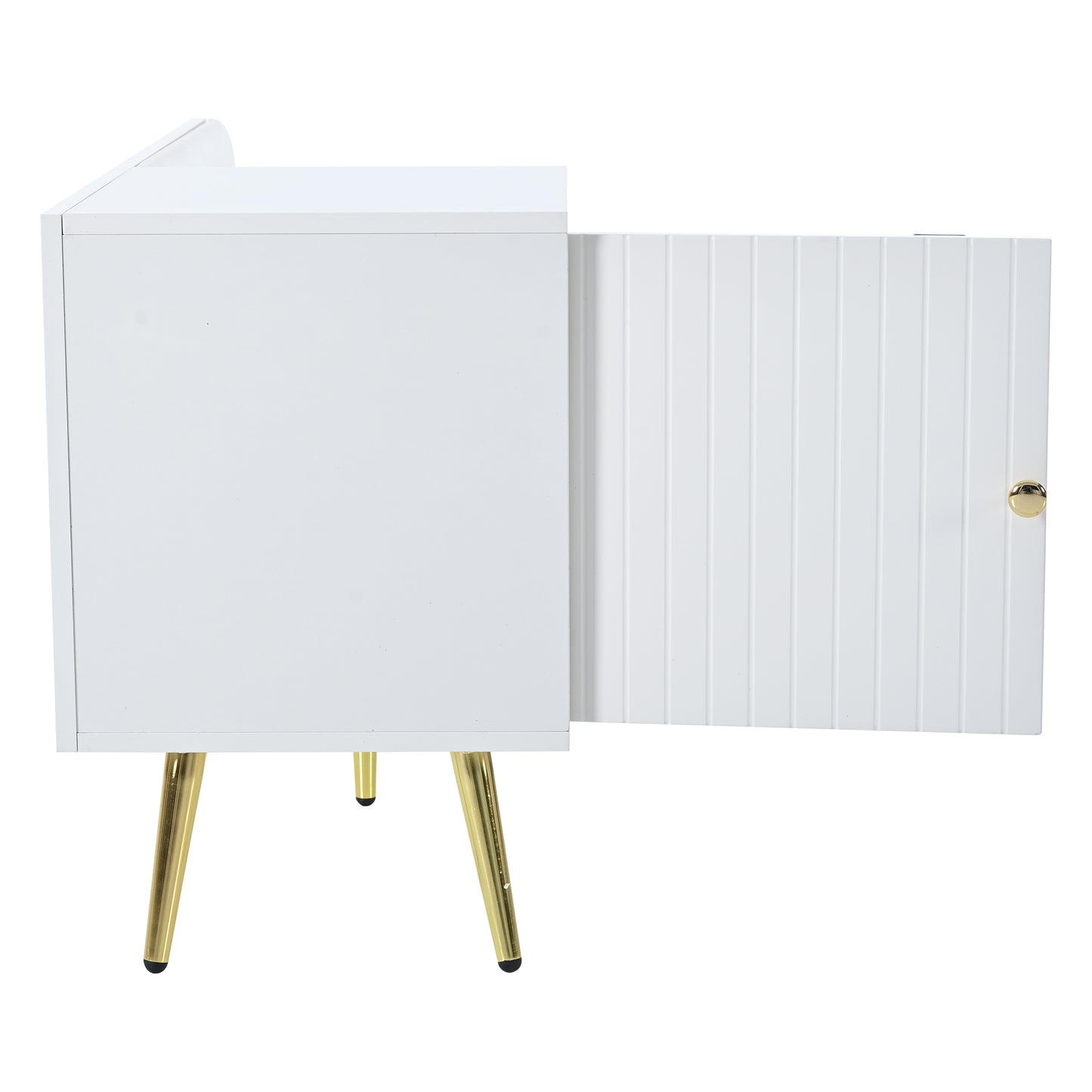 White Modern Luxury Shoe Chest with Storage, Padded Bench, and Metal Legs