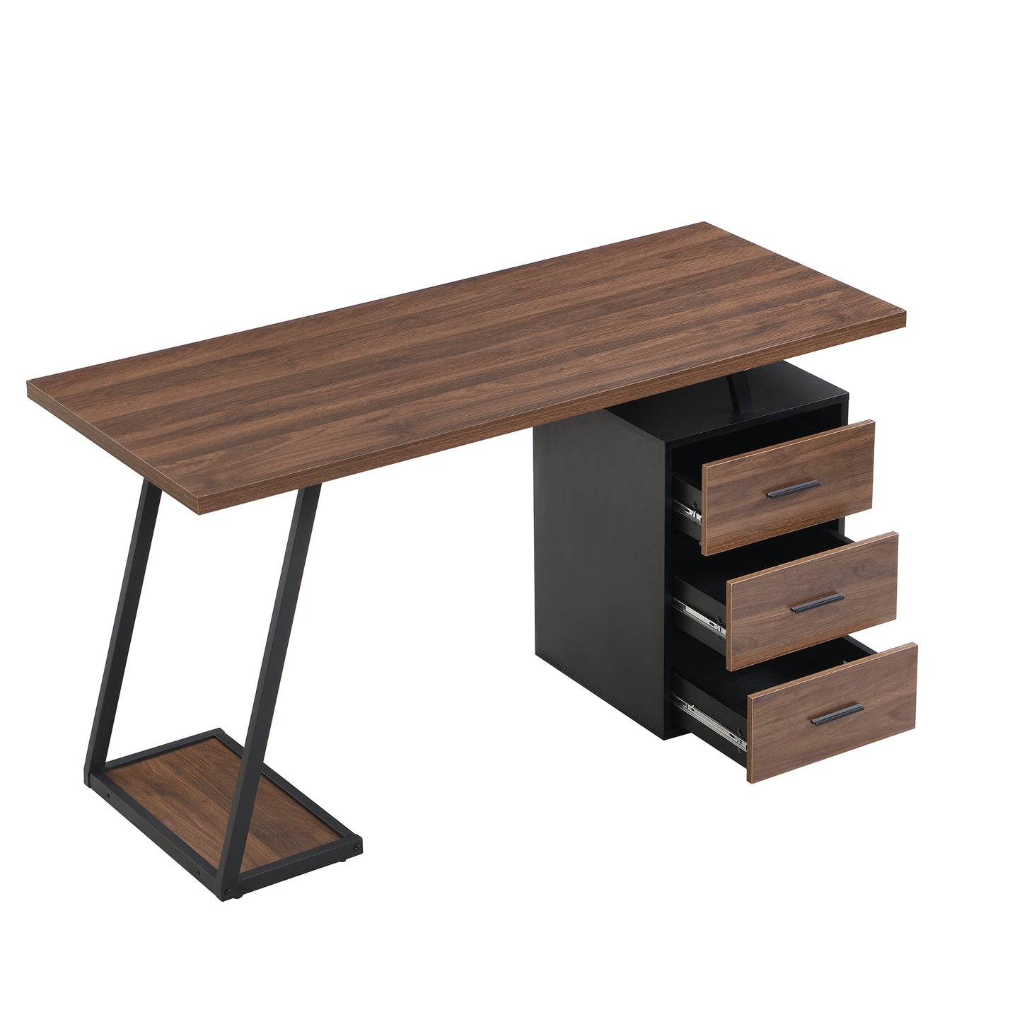 140cm Industrial Style Office Work Table with 3 Drawers