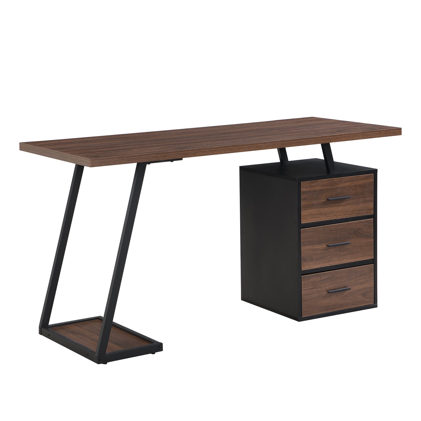 140cm Industrial Style Office Work Table with 3 Drawers