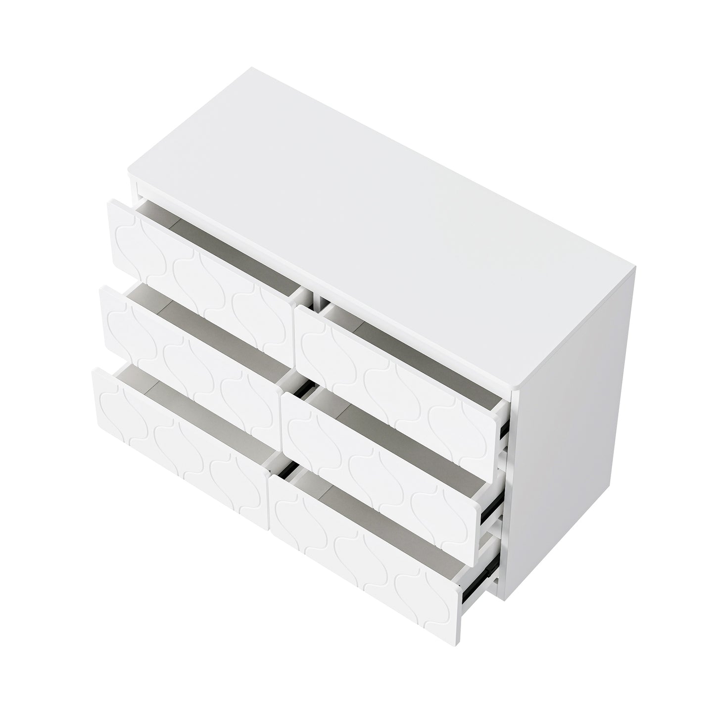 Versatile White 6-Drawer Chest for Home