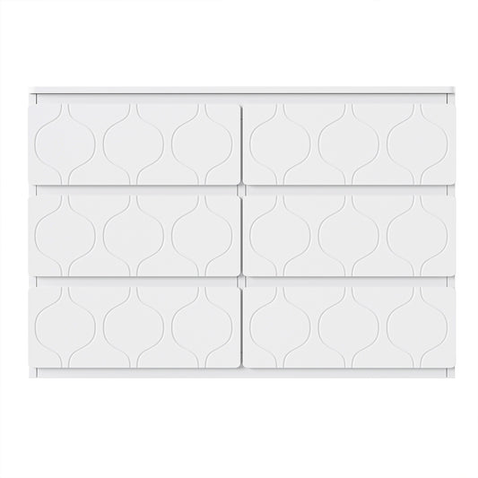 Versatile White 6-Drawer Chest for Home