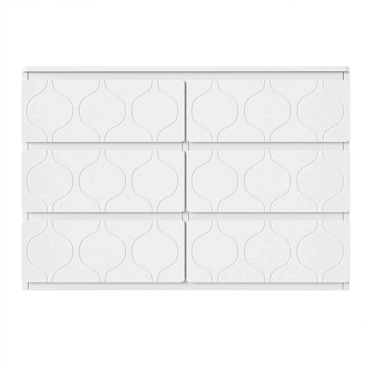 Versatile White 6-Drawer Chest for Home