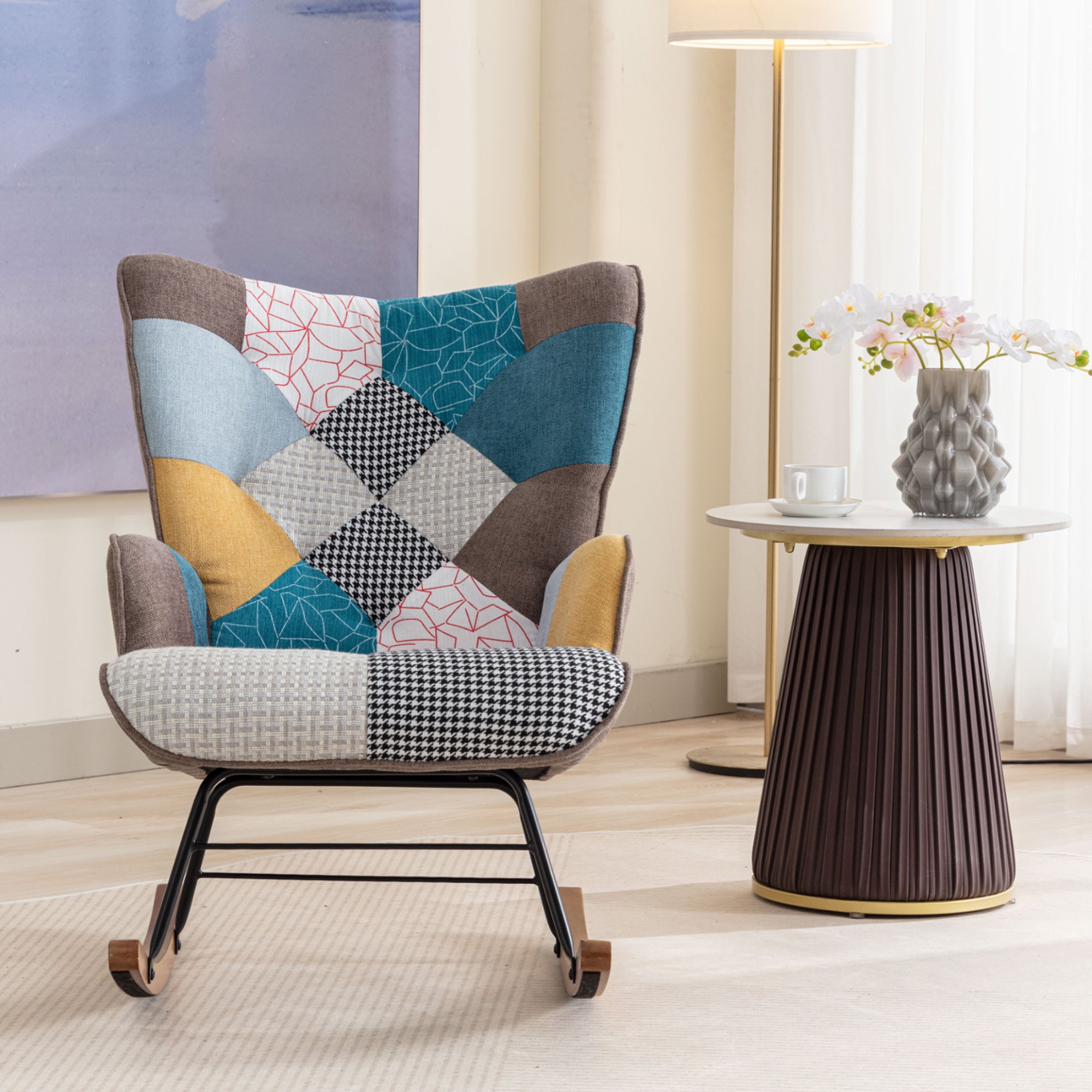 Splicing Rocking Chair Splicing Rocking Chair-Modern Comfort for Living Rooms – Arturesthome