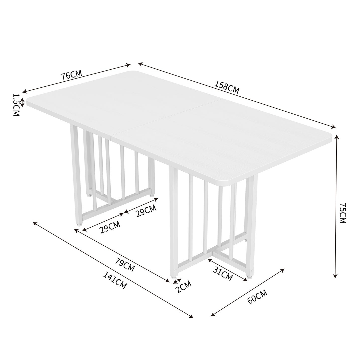 Sleek White Modern Dining Table