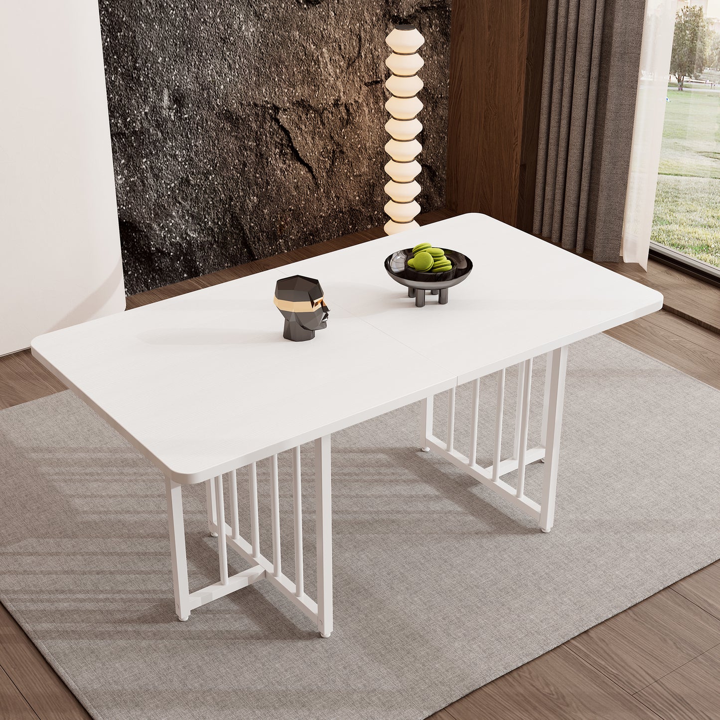 Sleek White Modern Dining Table