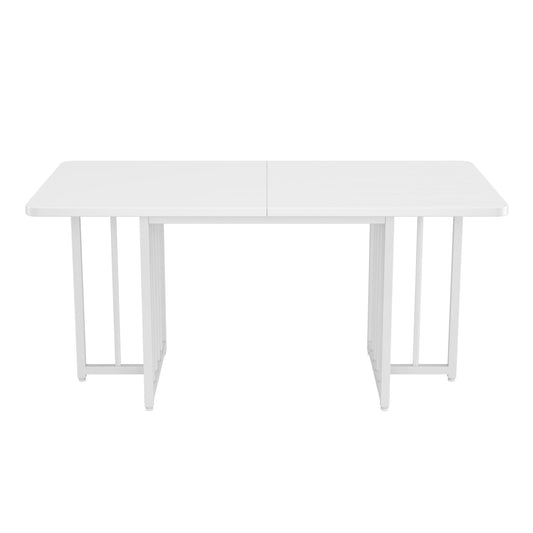 Sleek White Modern Dining Table