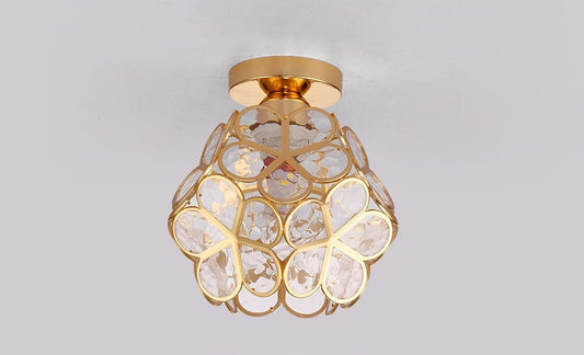 Modern minimalist gold petal ceiling light