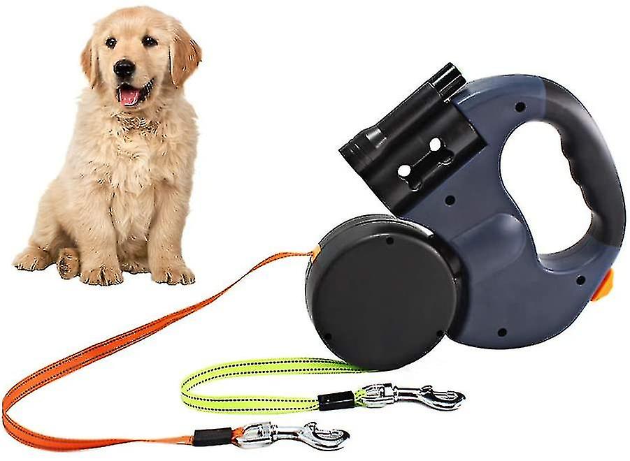 (Y)Double Retractable Dog Lead, Double Leash For Two Dogs Flexible Double Dog Lead