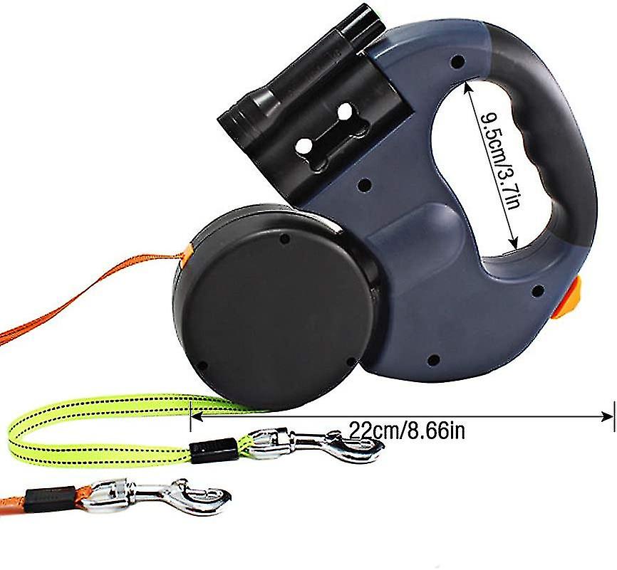 (Y)Double Retractable Dog Lead, Double Leash For Two Dogs Flexible Double Dog Lead