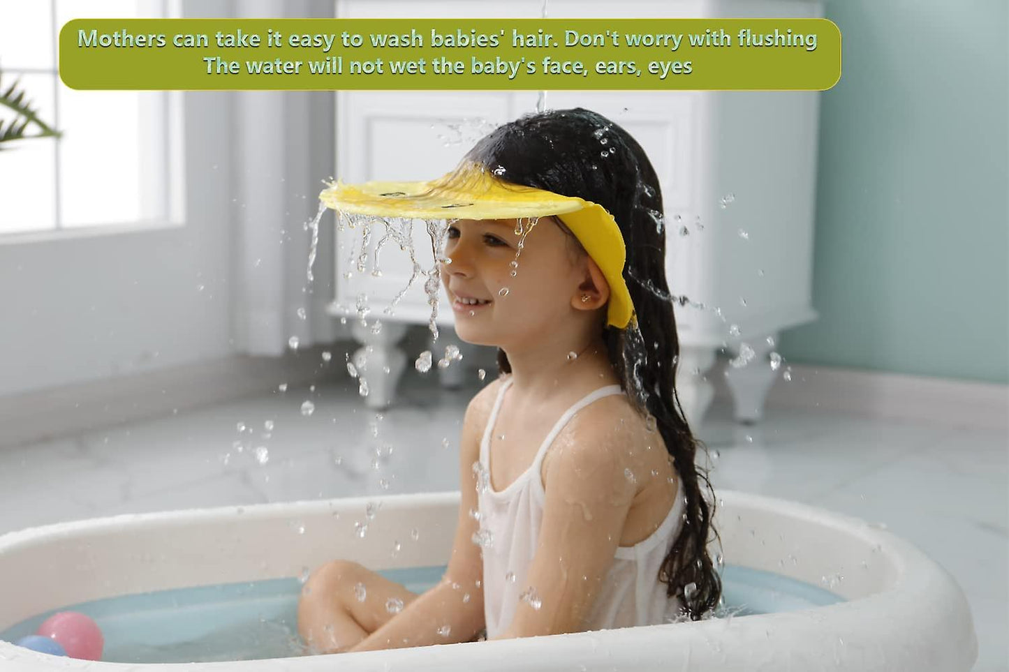 (Y)Children's Yellow Shower Cap, Safety Swimming Cap