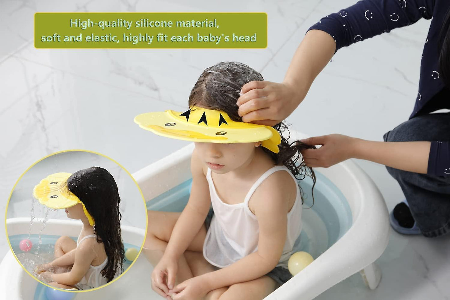 (Y)Children's Yellow Shower Cap, Safety Swimming Cap