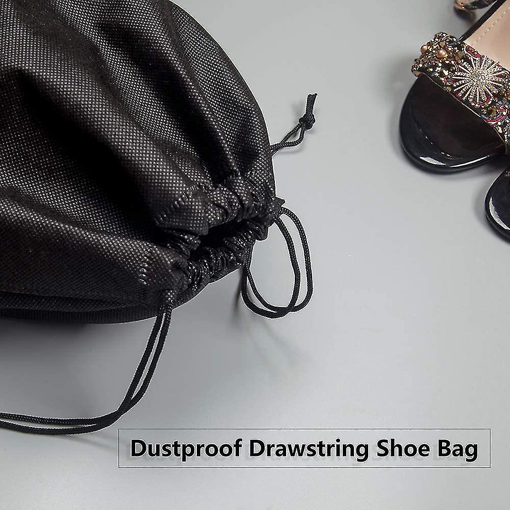 (Y)18 Pcs Dustproof Drawstring Bag Travel Shoe Bags Dust Cover Pouch Bag Storage With Visual Window For Handbags