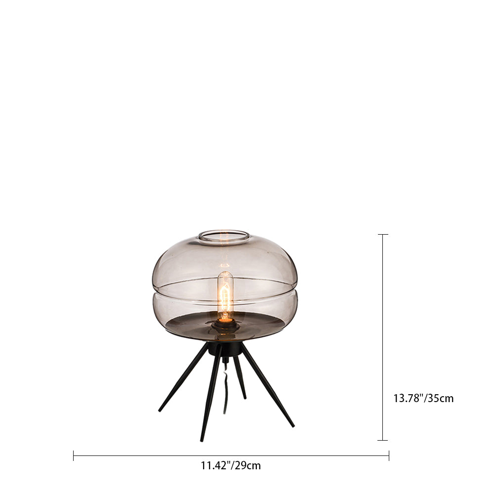 (Z)Glass Table Lamp with Modern and Simple Nordic Design, Ideal for a Bedroom, Reading Nook, or Office