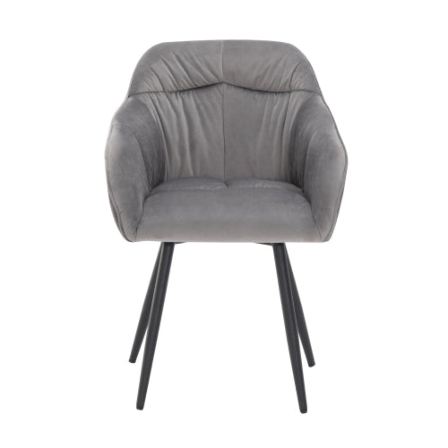 (p)Grey Velvet Dining Chairs with Metal Legs - Upholstered for Luxurious Living and Dining