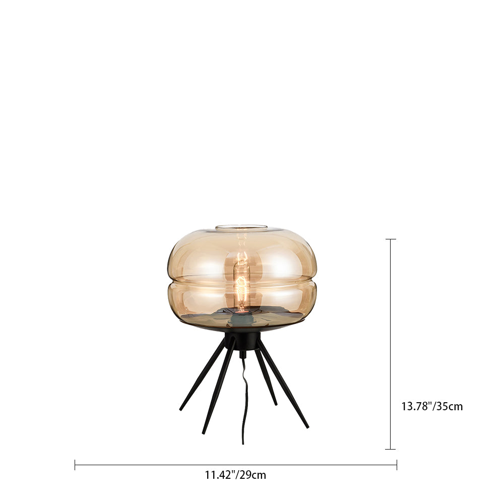 (Z)Glass Table Lamp with Modern and Simple Nordic Design, Ideal for a Bedroom, Reading Nook, or Office